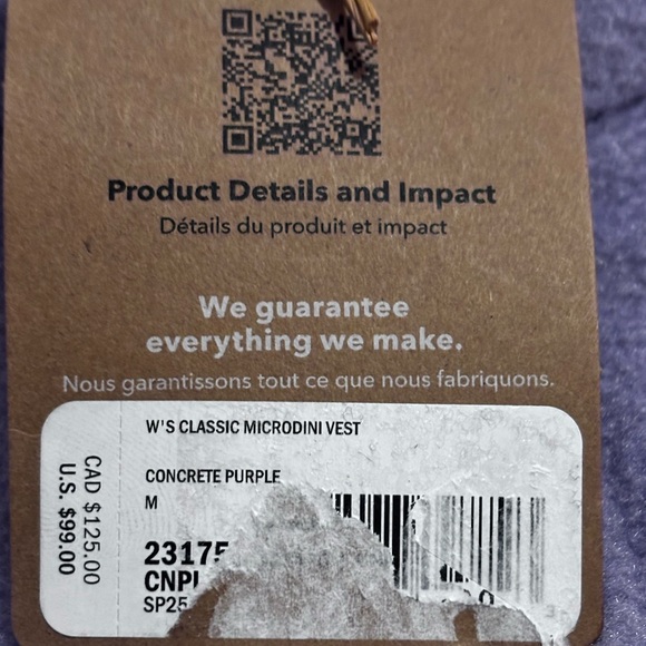 Patagonia Microdini Vest Women's Concrete Purple Size Medium - Picture 8 of 11